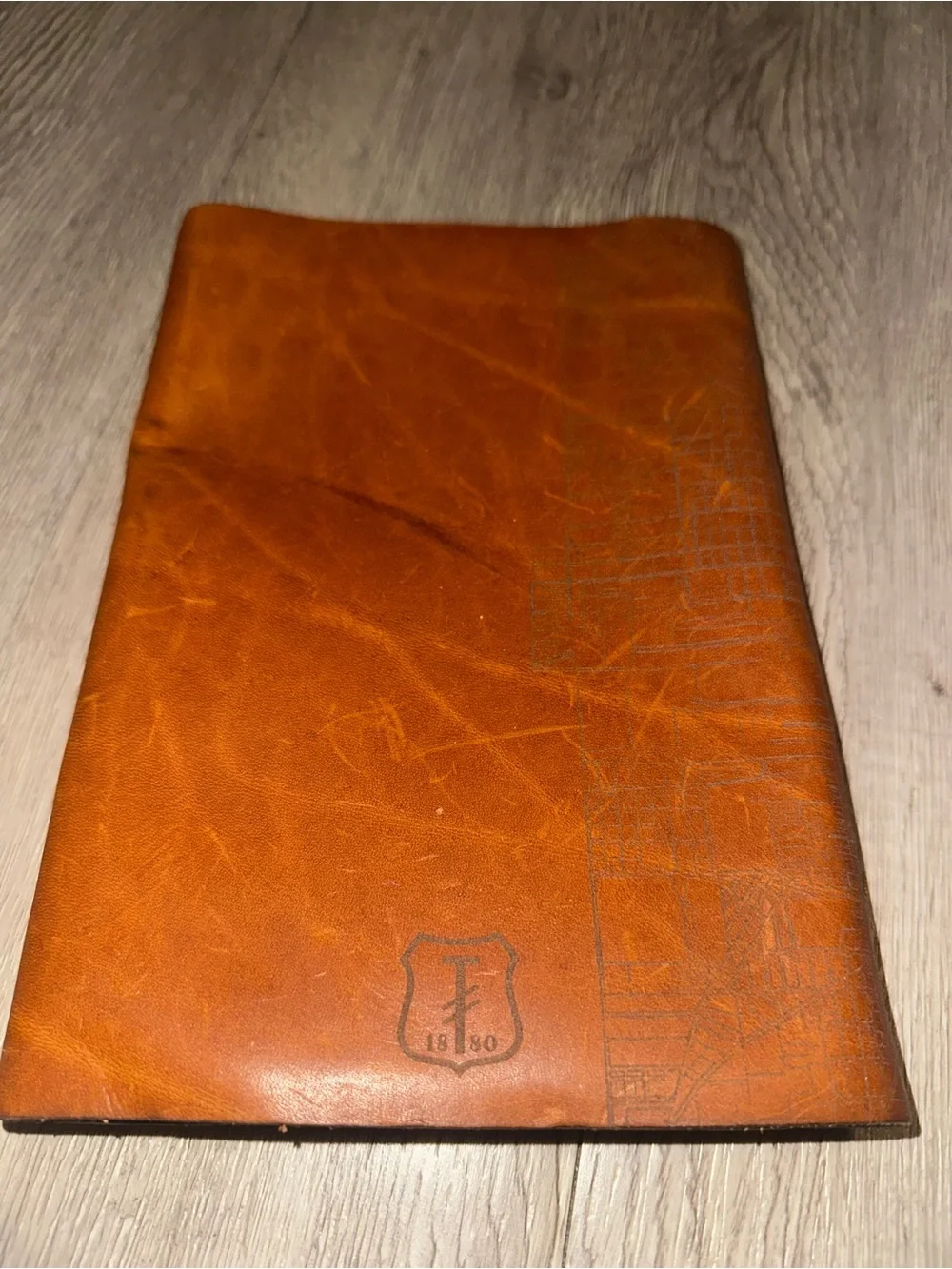 Tactile Craftworks Leather Milwaukee Map Journal Lined Moleskin Notebook